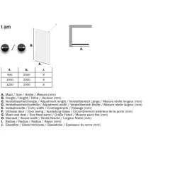 Sealskin Inloopdouche A3 I AM 200x90 cm Chroom