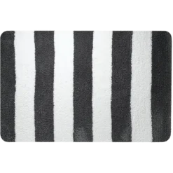 Sealskin Linje badmat grijs met wit 60 x 90 cm
