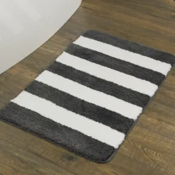 Sealskin Linje badmat grijs met wit 60 x 90 cm