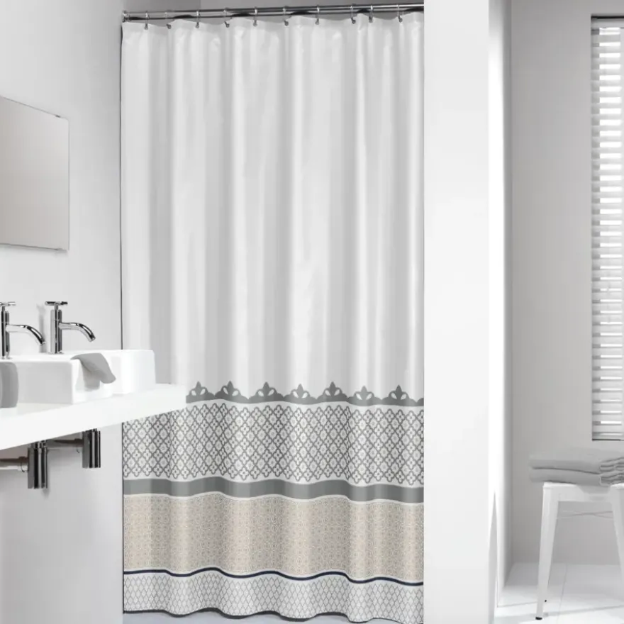 Sealskin Marrakech Douchegordijn Textiel 180x200 cm Zilver