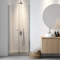 Sealskin pendeldeur voor douche nis chroom 90 x 200 cm