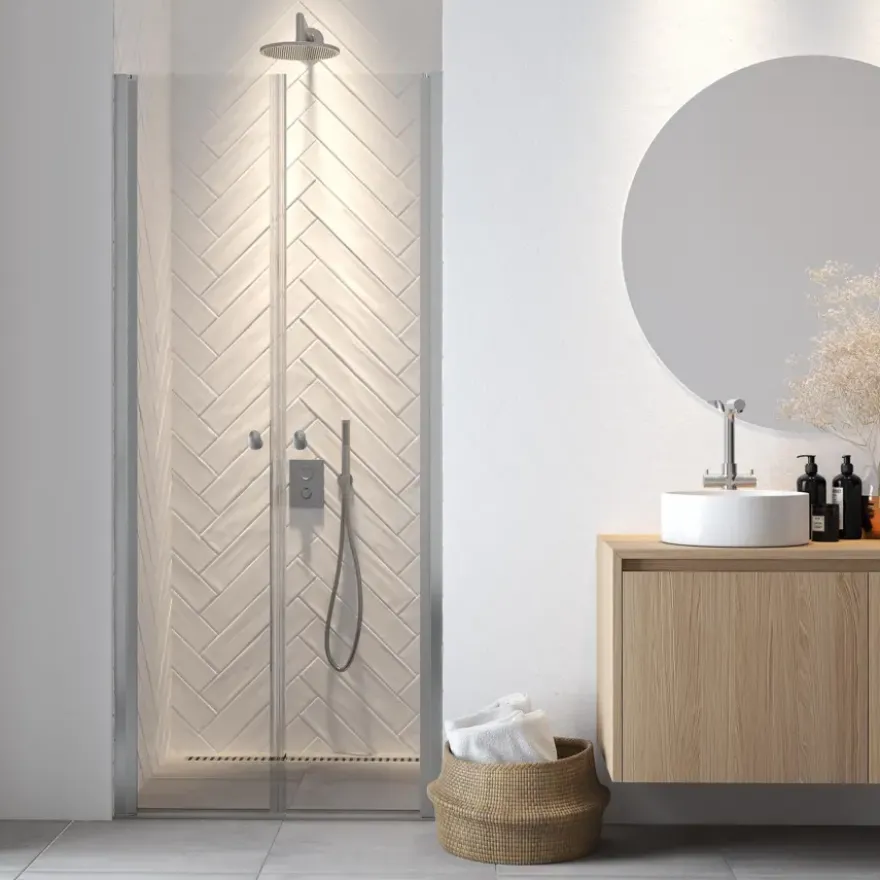 Sealskin pendeldeur voor douche nis chroom 100 x 200 cm