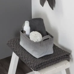 Sealskin Speckles mandje textiel grijs