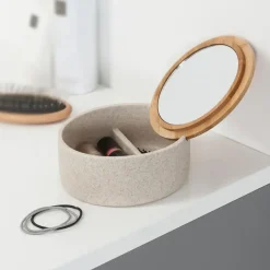 Sealskin spiegeldoosje met spiegel kunststof wit
