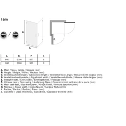 Sealskin Swingdeur voor Hoekinstap I AM 200x90 cm RVS
