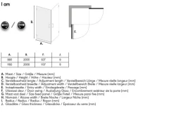 Sealskin Swingdeur voor Hoekinstap I AM 90x200 cm Zwart
