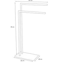 Sealskin Tube handdoekrek vrijstaand metaal wit