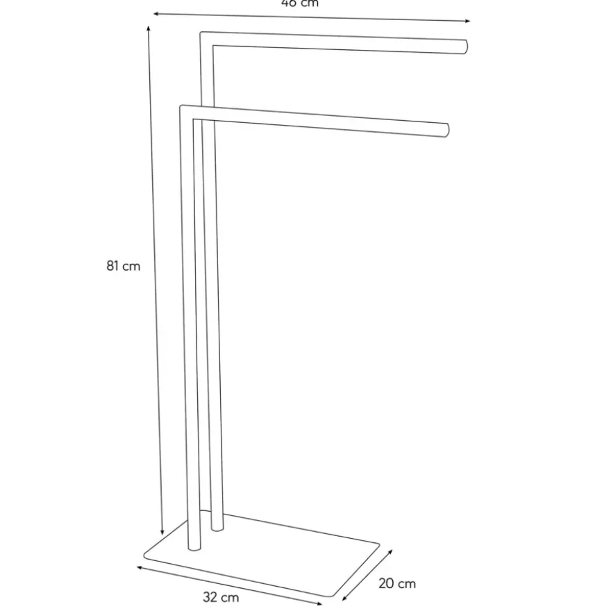 Sealskin Tube handdoekrek vrijstaand metaal wit