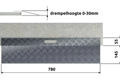 Secucare drempelhulp basic 3 cm aluminium
