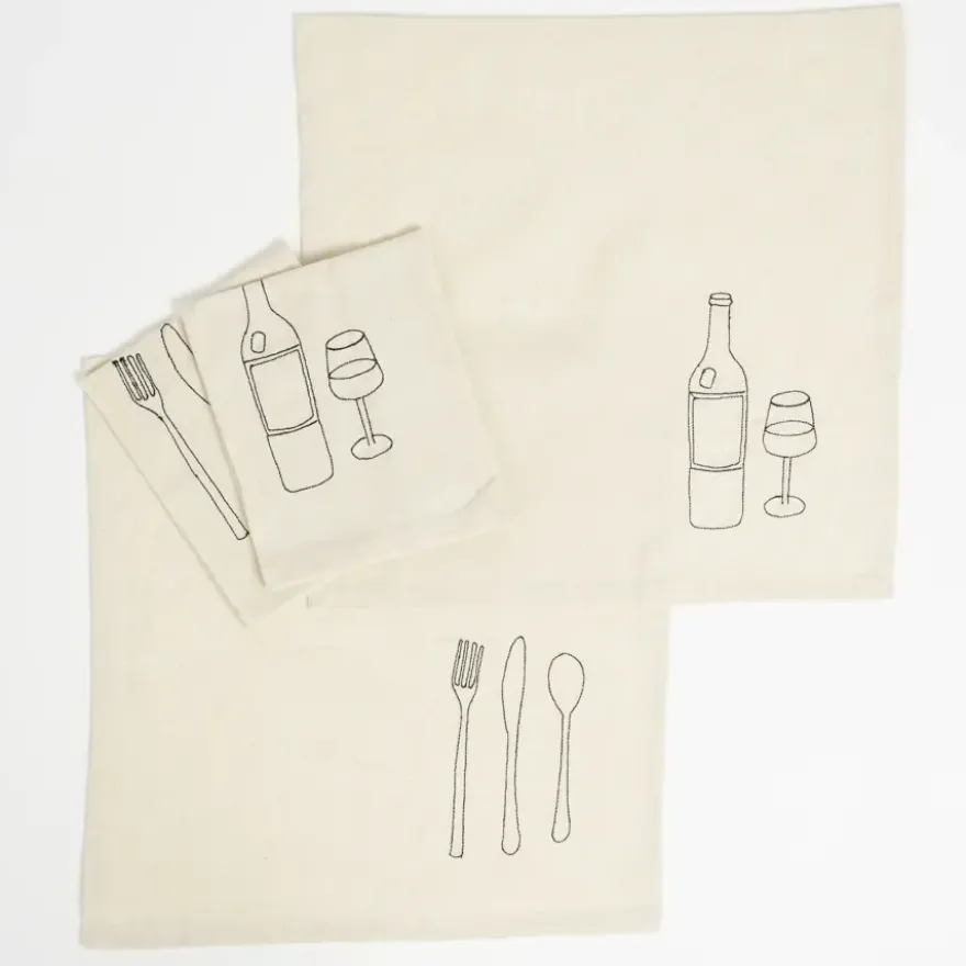 Servet beige 4 stuks - l40xb40cm