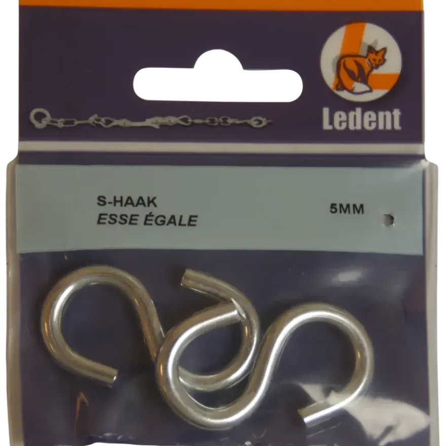 S-haak verzinkt 5 mm 2 stuks