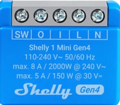 Shelly 1 Mini Gen4 slimme schakelaar WiFi