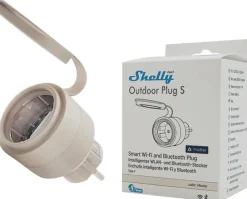 Shelly Outdoor Plug S Gen3 slimme stekker & energiemeter WiFi Bluetooth IP44