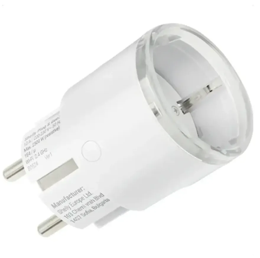 Shelly Plug S Gen3 slimme stekker & energiemeter WiFi wit