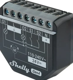 Shelly 2PM Gen4 slimme schakelaar & energiemeter WiFi (2-kanaals)