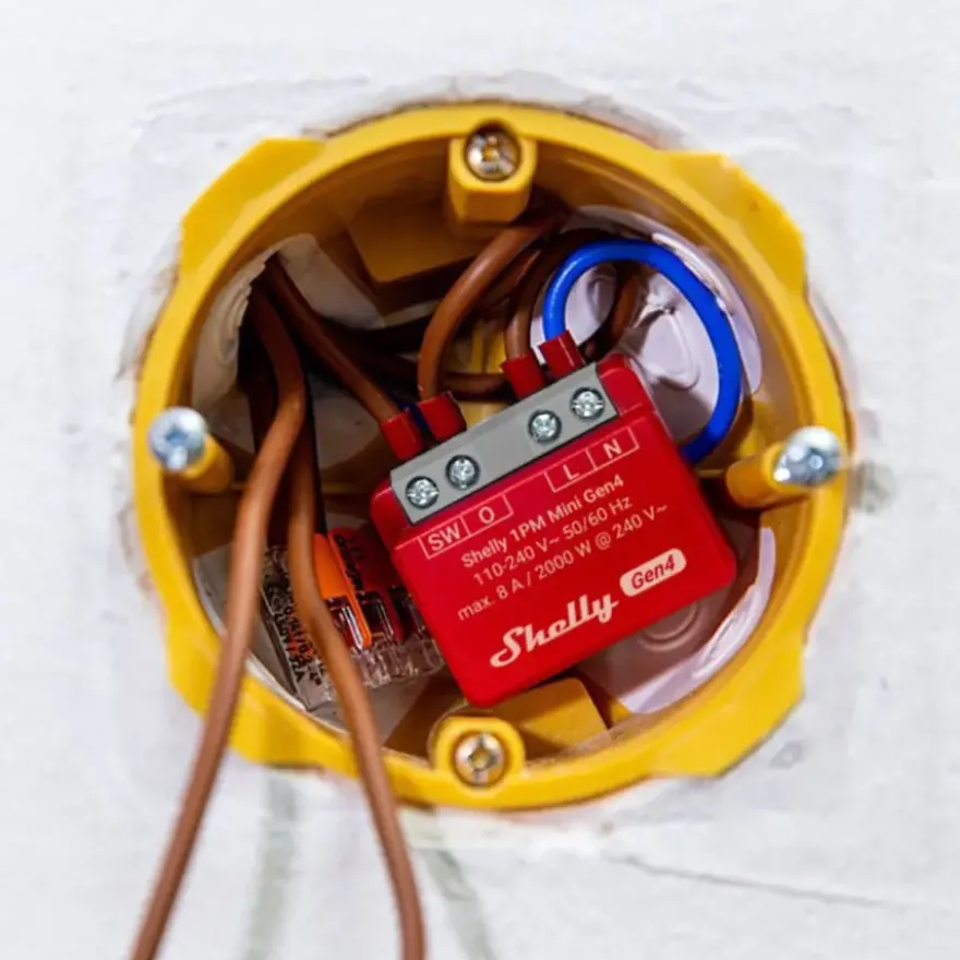 Shelly 1PM Mini Gen4 slimme schakelaar & energiemeter WiFi
