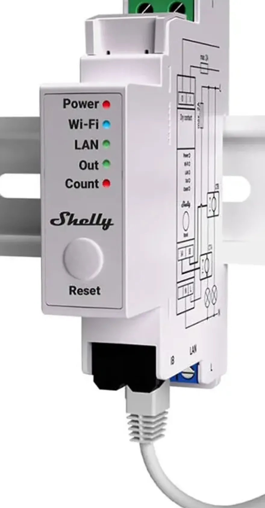 Shelly Pro EM-50 slimme energiemeter WiFi Bluetooth DIN-rail (2-kanalen)