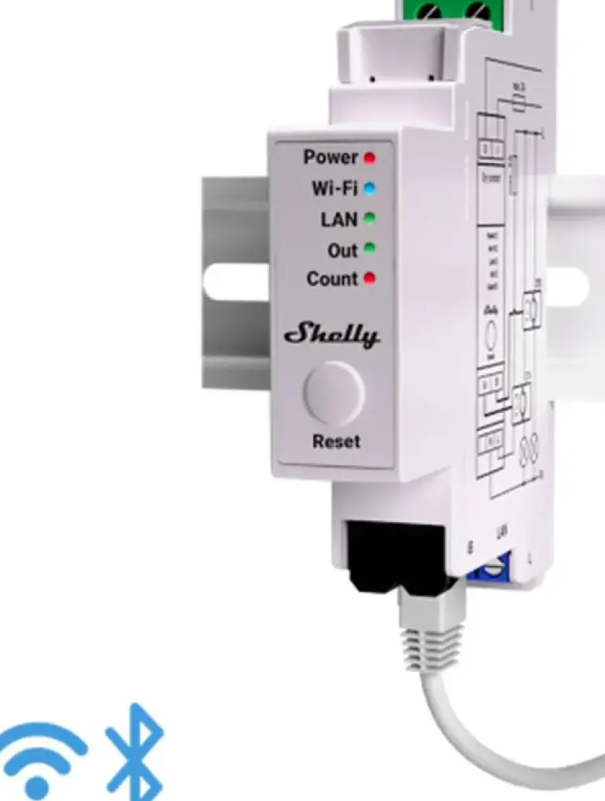 Shelly Pro EM-50 slimme energiemeter WiFi Bluetooth DIN-rail (2-kanalen)