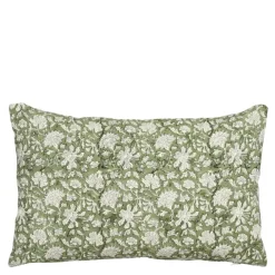 Sierkussen bloemen groen - l55xb35xh10cm