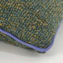 Sierkussen bouclé blauw - l45xb45xh10cm