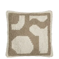 Sierkussen graphic beige - l45xb45xh10cm