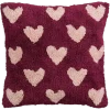 Sierkussen hart donker roze - l45xb45xh10cm