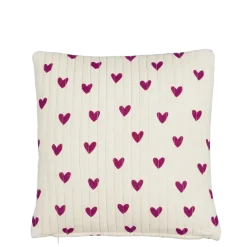 Sierkussen hart fuchsia - l45xb45xh10cm