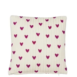 Sierkussen hart fuchsia - l45xb45xh10cm