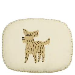 Sierkussen ovaal hond crème - l45xb35xh10cm