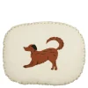 Sierkussen ovaal hond donker bruin - l45xb35xh10cm