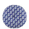 Sierkussen rond ruit blauw - h10xd45cm