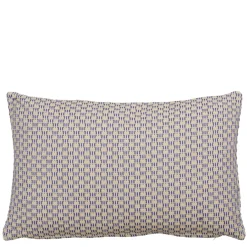 Sierkussen ruit blauw - l55xb35xh10cm