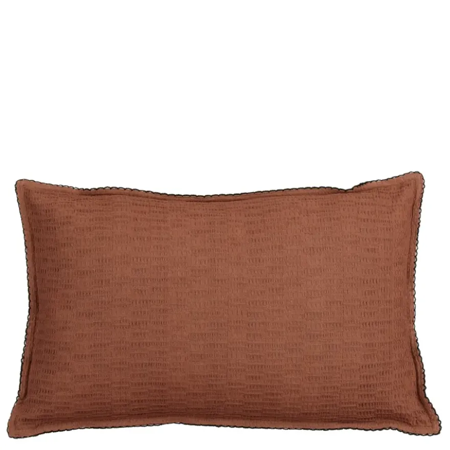 Sierkussen ruit bruin - l55xb35xh10cm