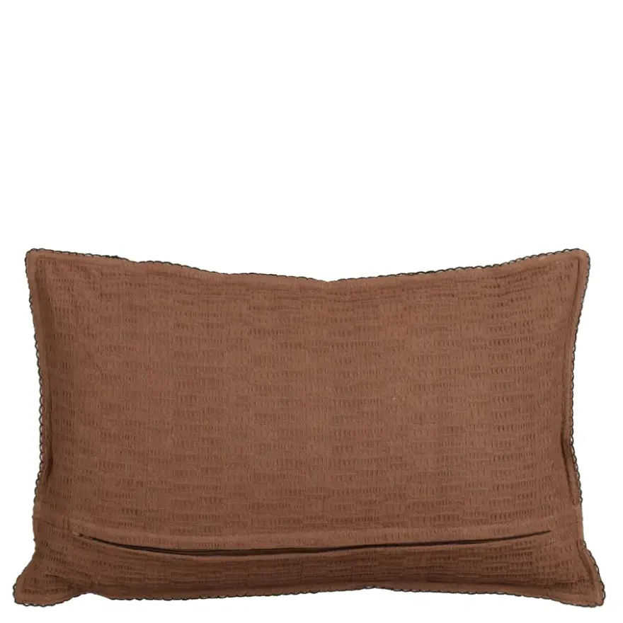 Sierkussen ruit bruin - l55xb35xh10cm
