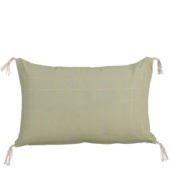 Sierkussen ruit licht groen - l55xb35xh10cm