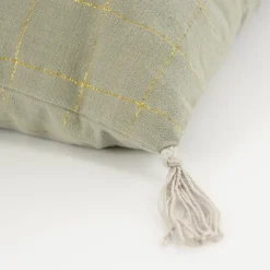 Sierkussen ruit licht groen - l55xb35xh10cm