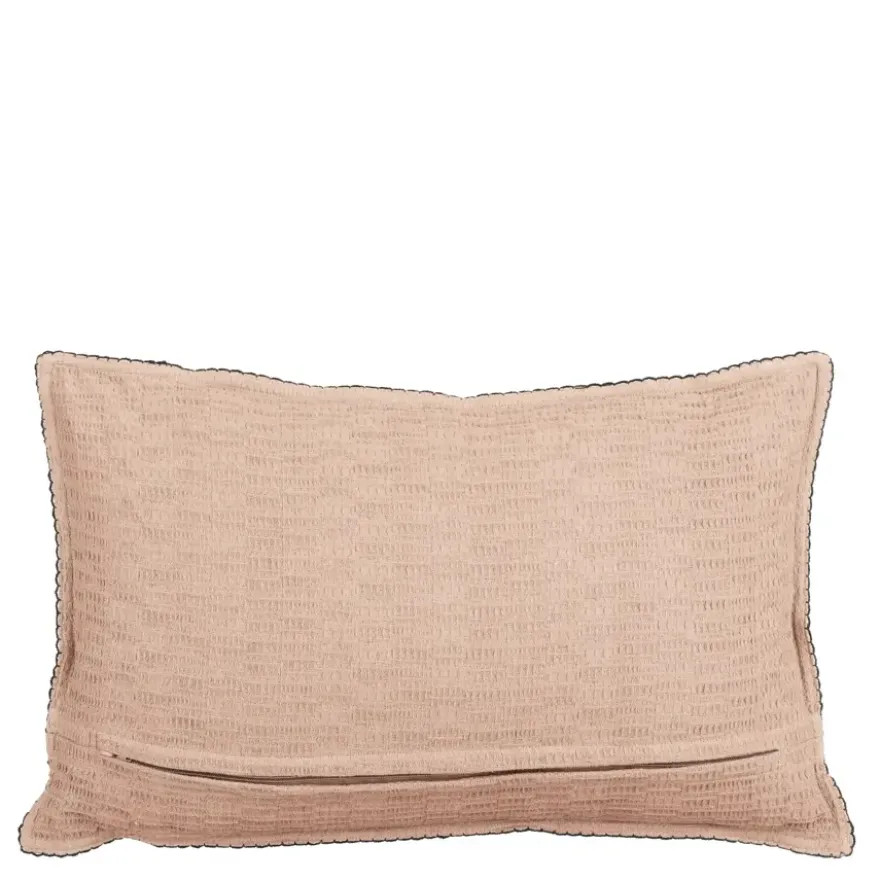 Sierkussen ruit licht roze - l55xb35xh10cm