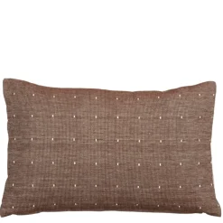 Sierkussen stip donker bruin - l55xb35xh10cm