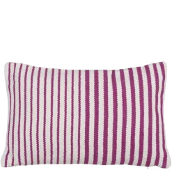Sierkussen streep fuchsia - l55xb35xh10cm