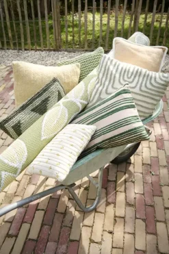 Sierkussen streep l.groen - l45xb45xh10cm