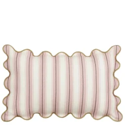 Sierkussen strepen licht roze - l55xb35xh10cm