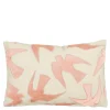 Sierkussen vogel licht roze - l55xb35xh10cm