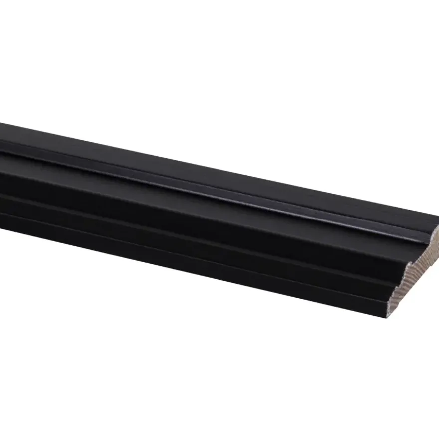 Sierlijst grenen zwart gelakt 15x57mm 270cm
