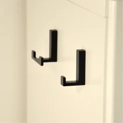 Siro jashaak Dax zwart zamak – geschikt voor lattenwand 1,5 cm – 1 stuk