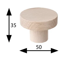 Siro jashaak enkel Knop hout beuken
