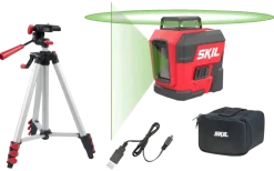 SKIL kruislijnlaser / rotatielaser 360° groen 30m 1961DA Li-ion – incl. USB oplaadkabel en statief