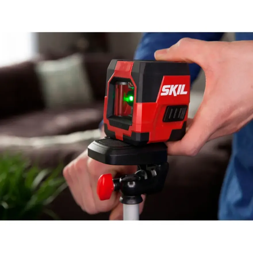 SKIL kruislijnlaser groen 20m 1912AA Li-ion accu - incl. USB lader en klem