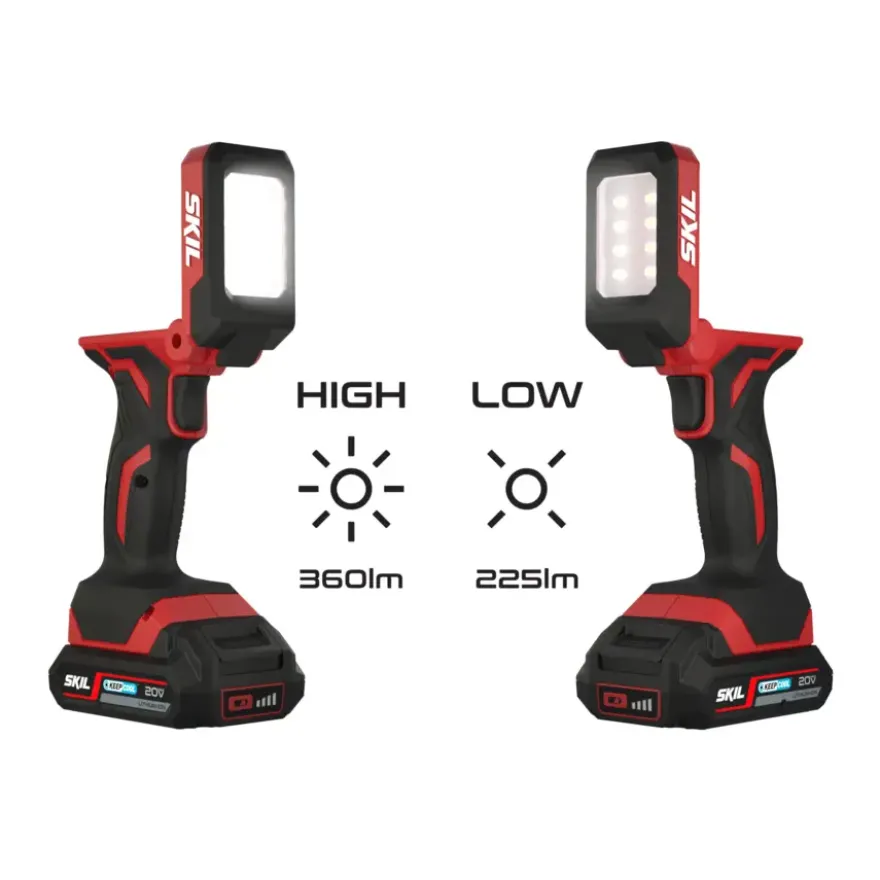 Skil 20V accuboormachine, LED-lamp & handstofzuiger incl. 2.0Ah accu+lader combinatieset