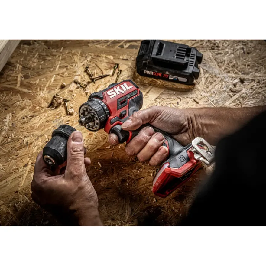 SKIL 20V accuboormachine 60Nm met 4 opzetstukken 3066CA brushless (zonder accu)