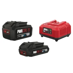 Skil 20V accu's 2.0 en 4.0Ah + snellader starterset